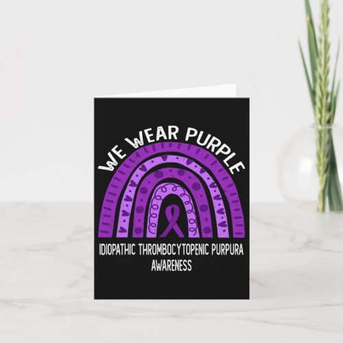 Wear Purple Idiopathic Thrombocytopenic Purpura Aw Card