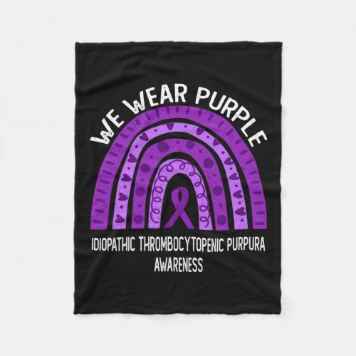 Wear Purple Idiopathic Thrombocytopenic Purpura Aw Fleece Blanket