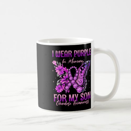Wear Purple In Memory For My Son Overdose Awarenes Coffee Mug