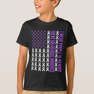 Wear Purple In Memory For My Son Overdose Awarenes T-Shirt