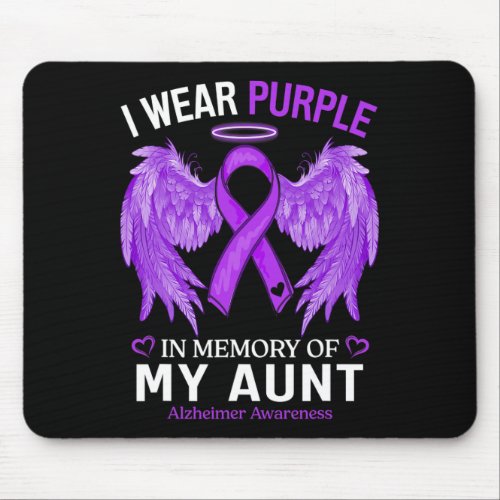 Wear Purple In Memory Of Aunt Alzheimerheimer Awar Mouse Pad