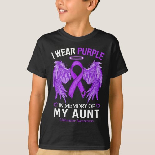 Wear Purple In Memory Of Aunt Alzheimerheimer Awar T_Shirt