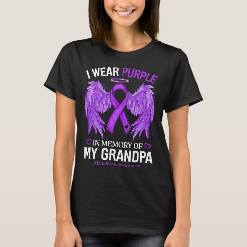 Wear Purple In Memory Of Grandpa Alzheimerheimer A T_Shirt