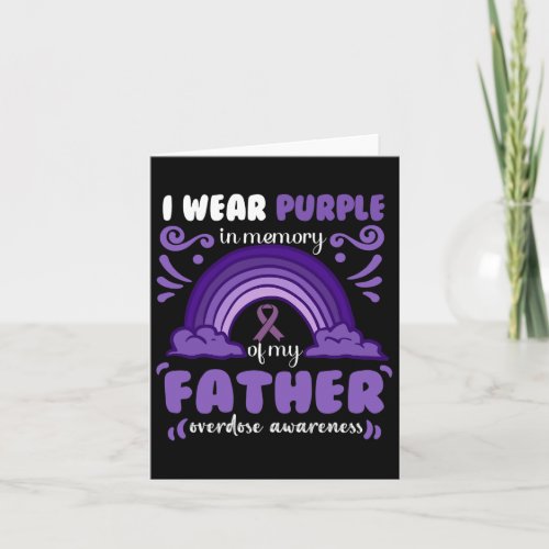 Wear Purple In Memory Of My Father  Card