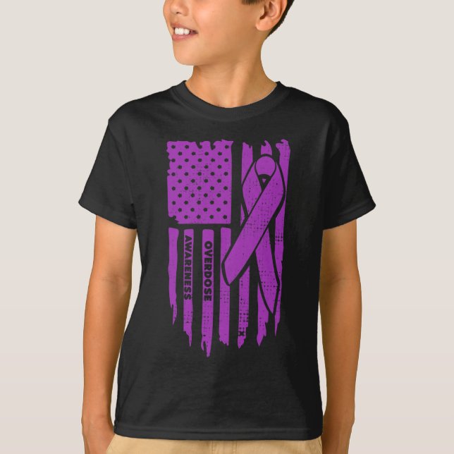 Wear Purple Overdose Awareness Gifts Opioid Surviv T-Shirt (Front)