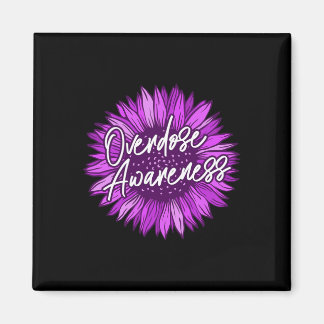Wear Purple Overdose Awareness Gifts Survivor Ribb Magnet