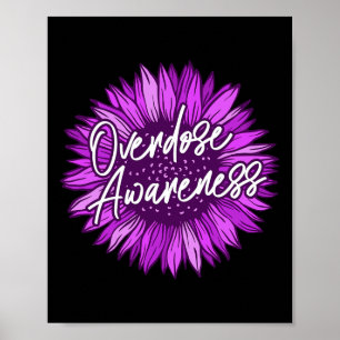 Wear Purple Overdose Awareness Gifts Survivor Ribb Poster