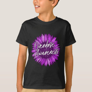 Wear Purple Overdose Awareness Gifts Survivor Ribb T-Shirt