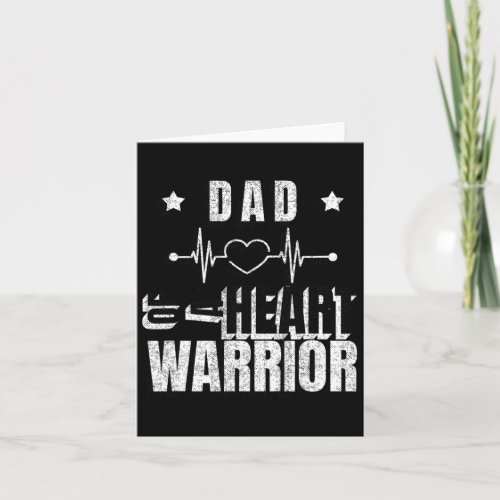 Wear Red Day Dad Of A Heart Warrior Saying  Card