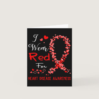 Wear Red For Heart Disease Awareness  Card