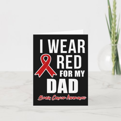 Wear Red For My Dad Blood Cancer Awareness 2  Card