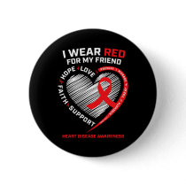 Wear Red For My Friend Heart Disease Awareness Gif Button