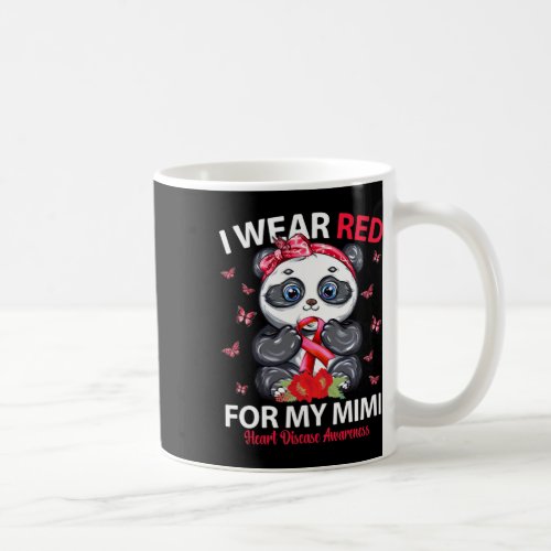 Wear Red For My Mimi Heart Disease Awareness Panda Coffee Mug