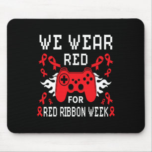Wear Red For Red Ribbon Week Awareness Gamer Video Mouse Pad