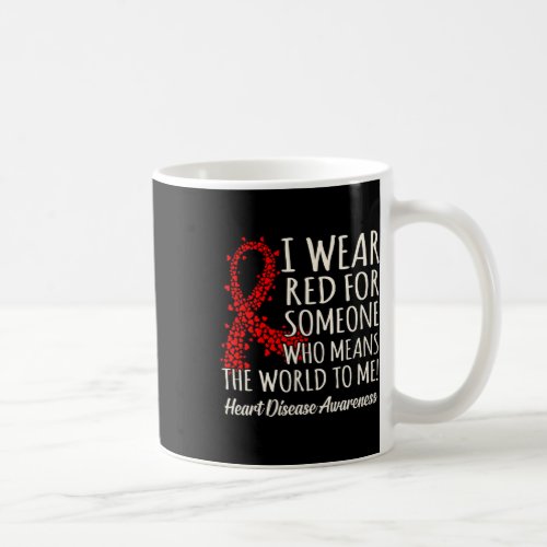 Wear Red Heart Disease Awareness Survivor Graphic  Coffee Mug