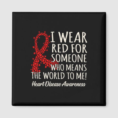 Wear Red Heart Disease Awareness Survivor Graphic  Magnet