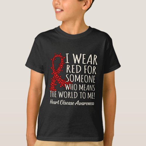 Wear Red Heart Disease Awareness Survivor Graphic  T_Shirt