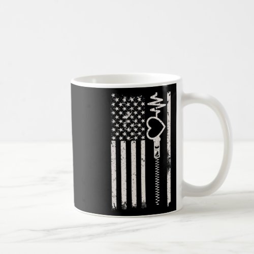 Wear Red In February Usa Flag For Heart Disease Aw Coffee Mug