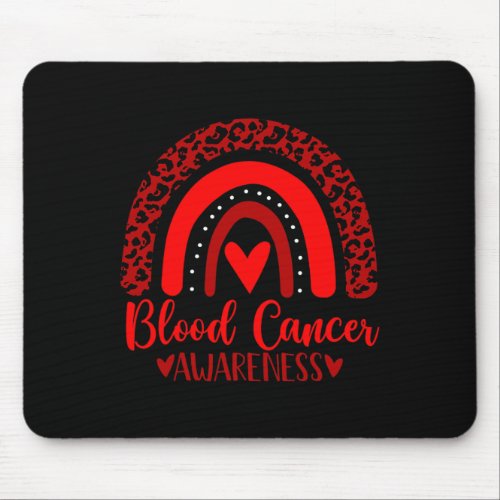 Wear Red Rainbow Awsewome For Blood Cancer Awarene Mouse Pad