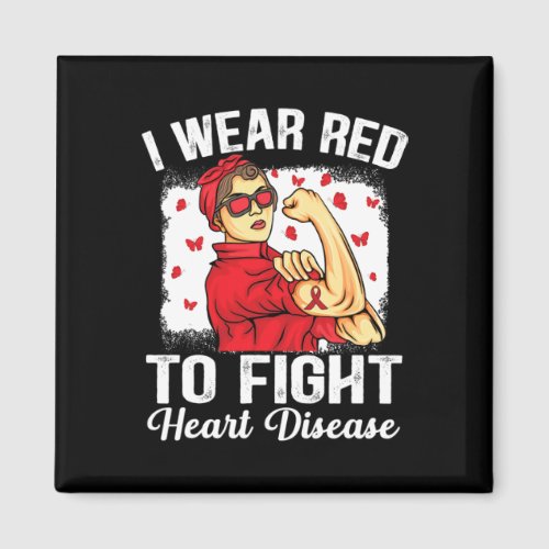 Wear Red To Fight Heart Disease Awareness 3  Magnet