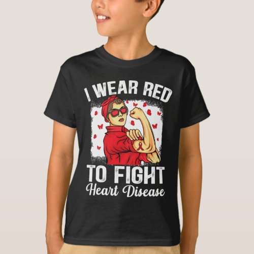 Wear Red To Fight Heart Disease Awareness 3  T_Shirt