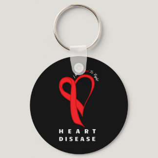 Wear Red To Fight Heart Disease Awareness Chd Gift Keychain