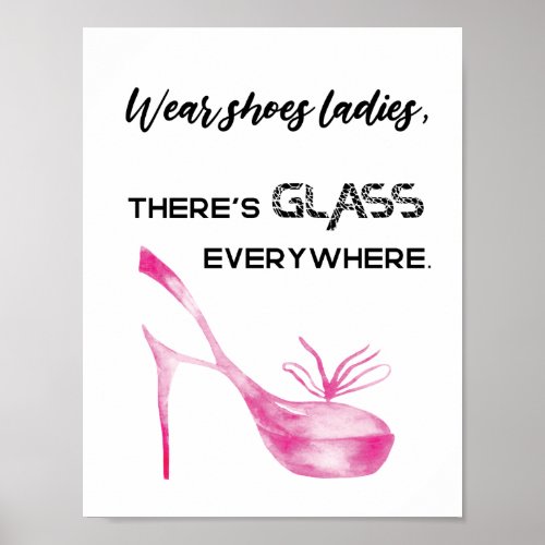Wear Shoes Ladies Theres Glass Kamala Harris Poster