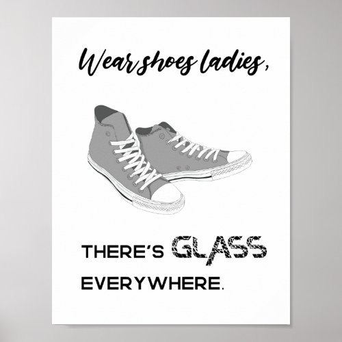 Wear Shoes Ladies Theres Glass Kamala Harris Poster