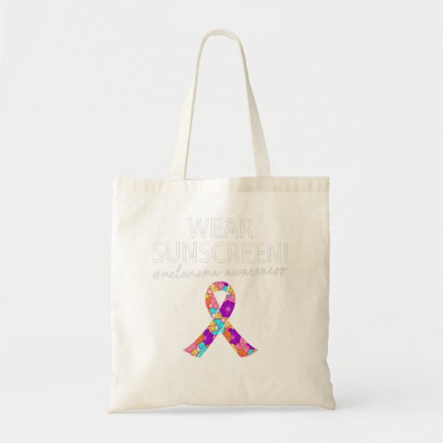 Wear Sunscreen Funny Melanoma Skin Cancer  Tote Bag