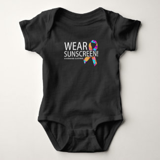 Wear Sunscreen Melanoma Awareness Baby Bodysuit