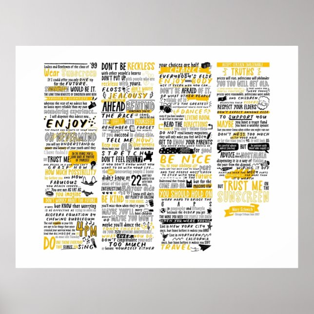 Wear Sunscreen Poster (Front)