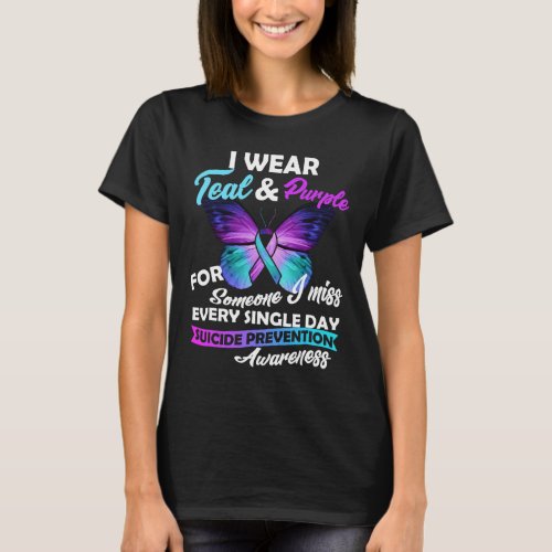 Wear Teal amp Purple For Someone I Miss Every Si T_Shirt
