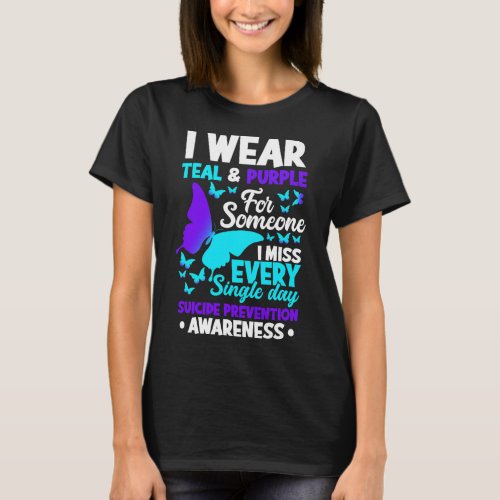 Wear Teal amp Purple For Someone I Miss Suicide  T_Shirt