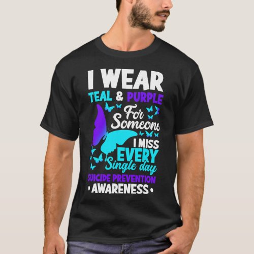 Wear Teal amp Purple For Someone I Miss Suicide  T_Shirt