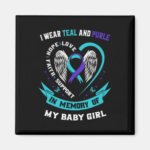 Wear Teal And Purple Baby Suicide Prevention  Magnet