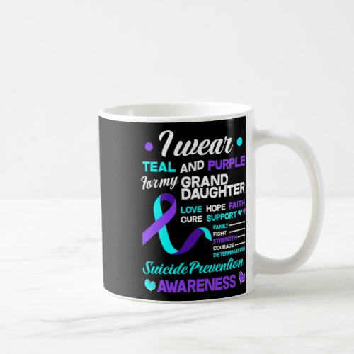 Wear Teal And Purple For My Grandaughter Suicide P Coffee Mug