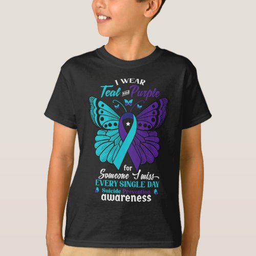 Wear Teal And Purple For Someone I Love Suicide Aw T_Shirt