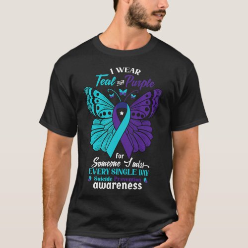 Wear Teal And Purple For Someone I Love Suicide Aw T_Shirt