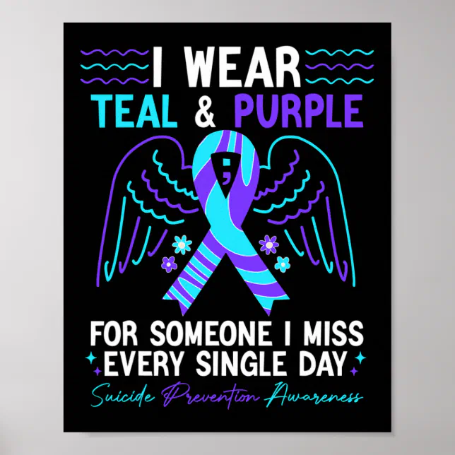 I Wear Teal And Purple For Someone Who Meant The World To Me Suicide Prevention Awareness T-Shirts, Hoodies, Long Sleeve