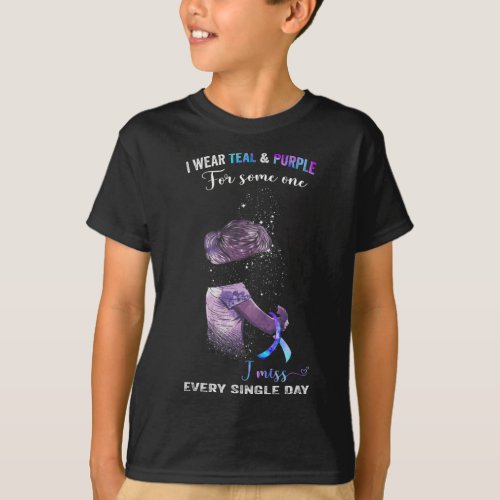 Wear Teal And Purple For Suicide Prevention Awaren T_Shirt