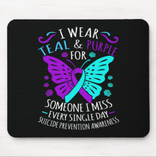 Wear Teal And Purple Happy Suicide Awareness Suppo Mouse Pad