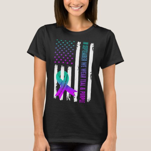 Wear Teal And Purple Suicide Prevention Awareness  T_Shirt