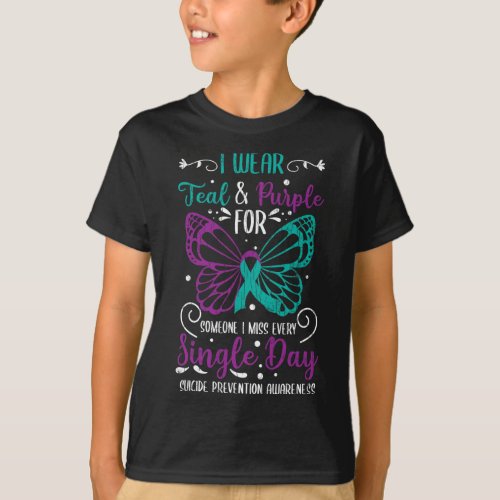 Wear Teal And Purple Suicide Prevention Awareness  T_Shirt