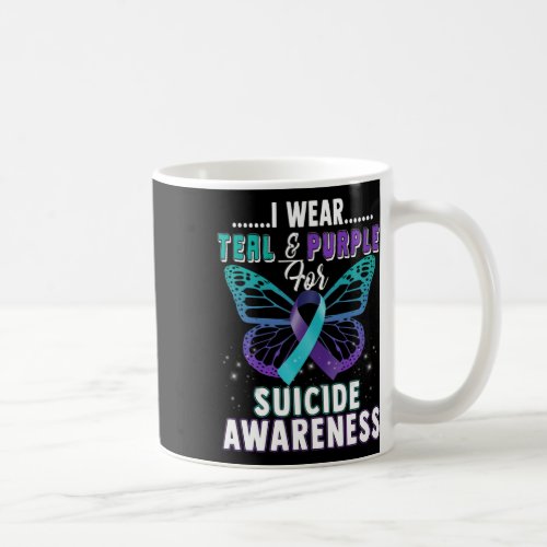 Wear Teal And Purple Support Suicide Awareness  Coffee Mug