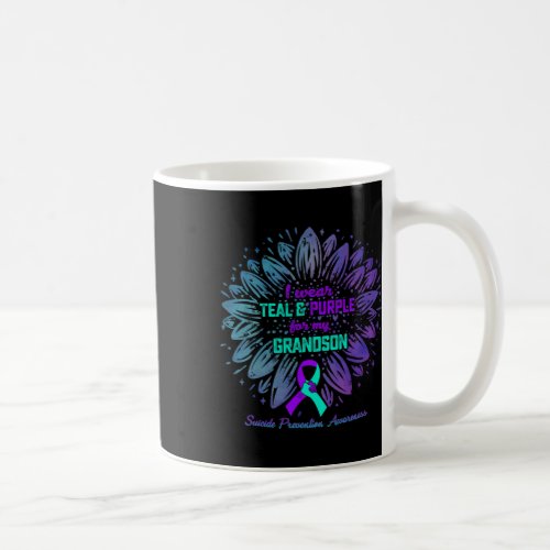 Wear Teal Purple For Grandson Suicide Prevention A Coffee Mug