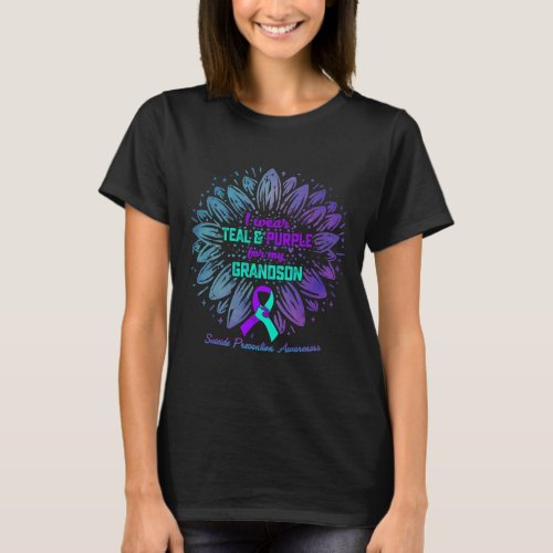 Wear Teal Purple For Grandson Suicide Prevention A T_Shirt