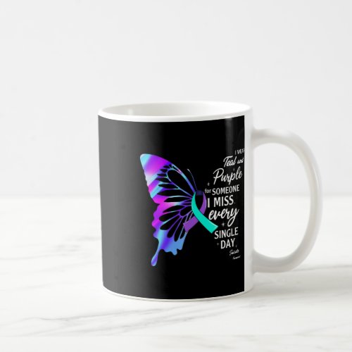 Wear Teal Purple For Memorial Suicide Prevention A Coffee Mug