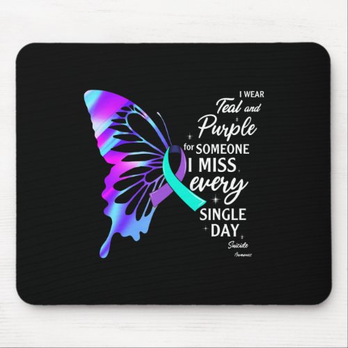 Wear Teal Purple For Memorial Suicide Prevention A Mouse Pad
