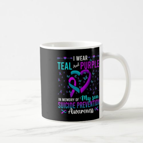 Wear Teal Purple For My Son Suicide Prevention Awa Coffee Mug