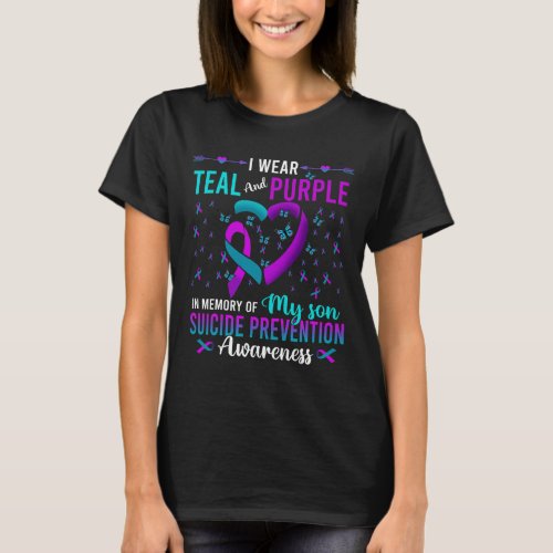 Wear Teal Purple For My Son Suicide Prevention Awa T_Shirt